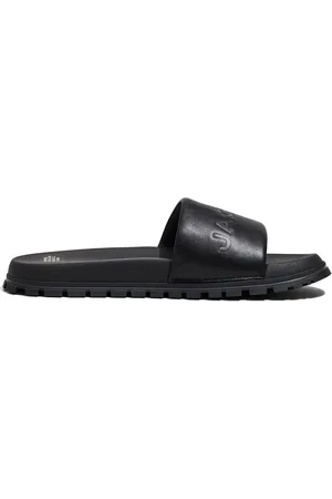 Marc Jacobs The Leather Slide logo-embossed slides