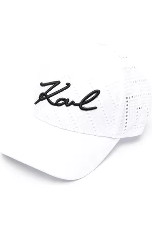 Karl Lagerfeld Embroidered logo-signature baseball cap