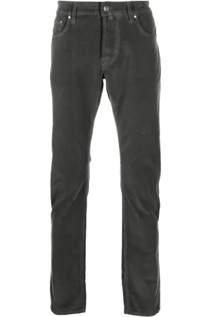 Jacob Cohen Scarf-detail five-pocket straight-leg trousers