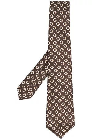 Kiton Men Bow Ties - Silk abstract-pattern tie