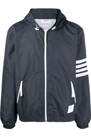 Thom Browne Men Jackets - 4-Bar stripe hooded jacket