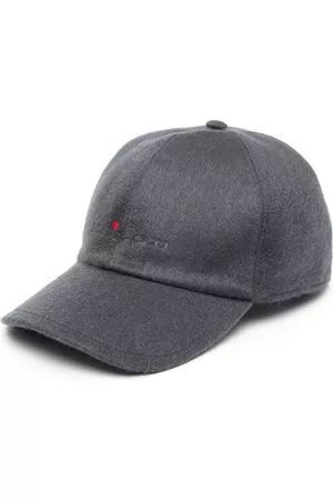 Kiton Men Caps - Embroidered-logo cashmere cap
