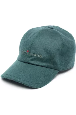 Kiton Men Caps - Embroidered-logo cashmere cap