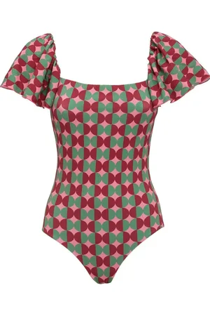 La DoubleJ Scarlett flutter-sleeve swimsuit