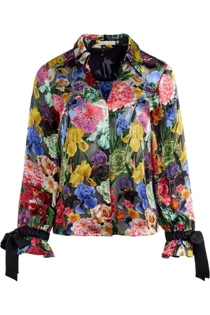 ALICE+OLIVIA Randa floral embroidery shirt