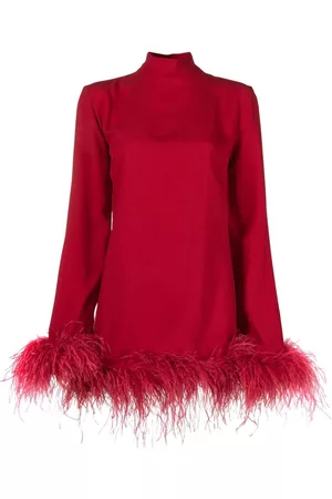 ‎Taller Marmo‎ Feather-trim mini dress