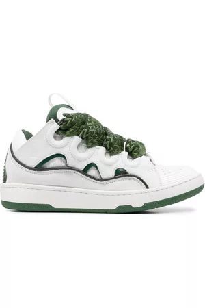 Lanvin Women Sneakers - Curb panelled lace-up sneakers