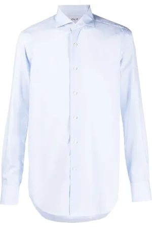 D4.0 Spread-collar cotton shirt