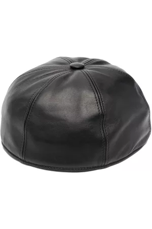 The Attico Leather buckle-detail cap