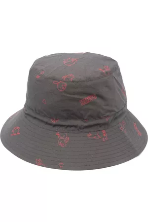 Ganni Women Hats - All-over logo-print bucket hat