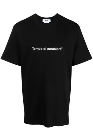 Msgm Slogan-print cotton T-Shirt