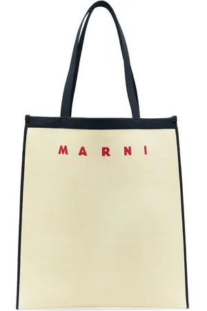 Marni Logo embroidery tote bag