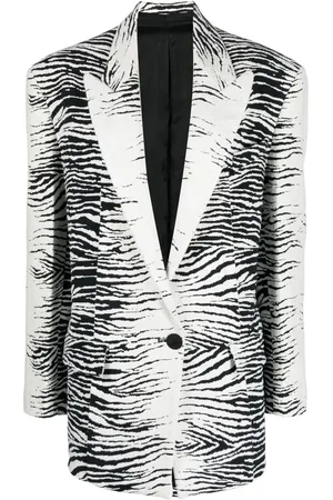 The Attico Zebra-print single-breasted blazer