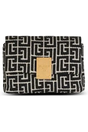 Balmain 1945 Soft jacquard monogram shoulder bag