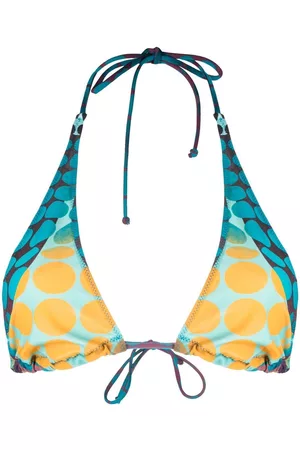 Jean Paul Gaultier Printed halterneck bikini top