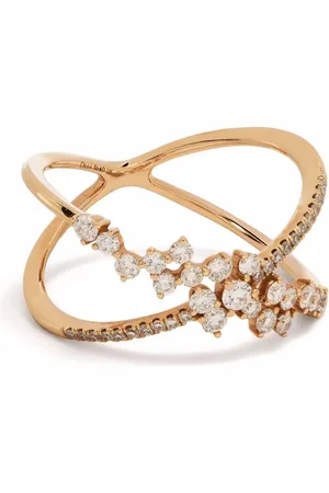 DJULA 18kt rose gold Fairy Tale cross diamond ring
