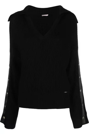 Liu Jo Stud-detail V-neck jumper
