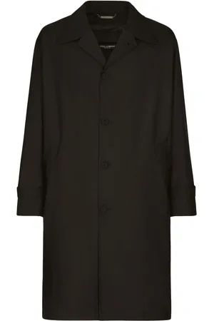Dolce & Gabbana Logo-tag single-breasted trench coat