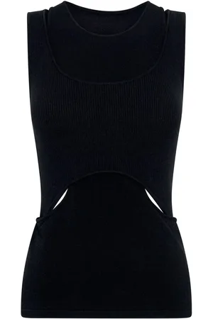 DION LEE Interlink cut-out tank top