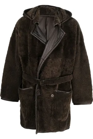 Gianfranco Ferré 1990s shearling hooded coat