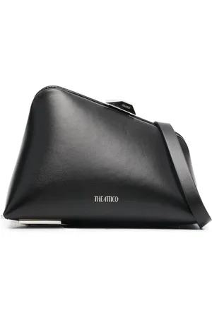 The Attico Midnight leather clutch bag