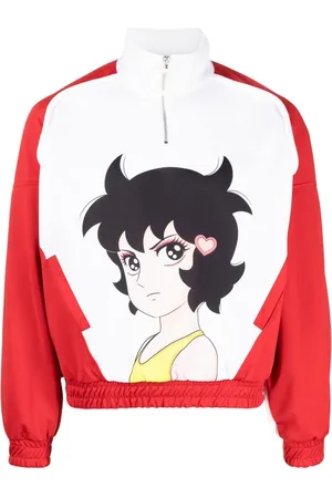 J.W.Anderson Anime-print half-zip jumper