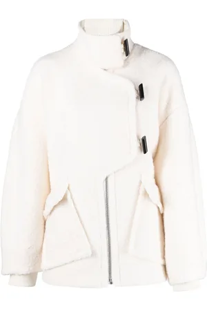 Ganni Asymmetric toggle coat