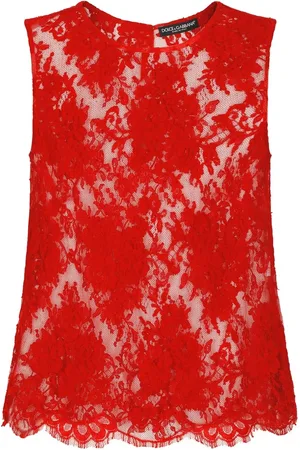 Dolce & Gabbana Chantilly-lace sleeveless top