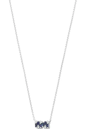 Suzanne Kalan 18kt white gold sapphire and diamond necklace