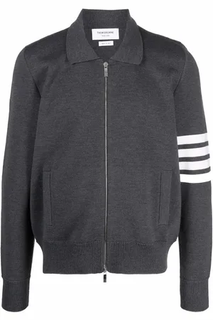 Thom Browne 4-Bar stripe zip-up jumper