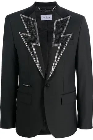 Philipp Plein Crystal-embellished single-breasted blazer