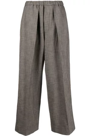 Plan C High-waisted wide-leg trousers