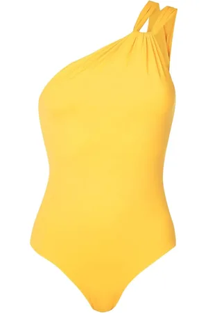 CLUBE BOSSA Asymmetric ruched-detail swimsuit