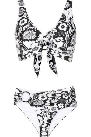 AMIR SLAMA Floral-print bikini set