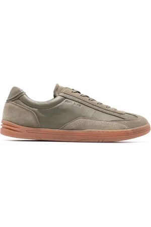 Stone Island Suede-trimmed low-top sneakers