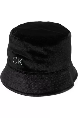 Calvin Klein Logo velvet bucket hat