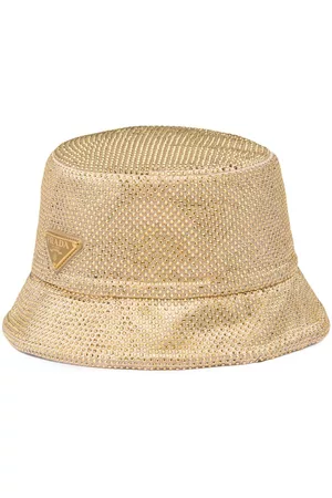 Prada Crystal-embellished satin bucket hat