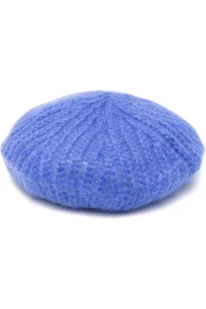 Ganni Ribbed-knit beret hat
