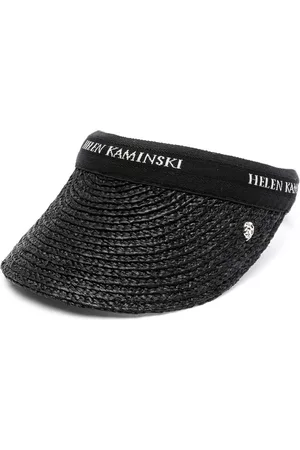 HELEN Women Hats - Logo-print raffia visor
