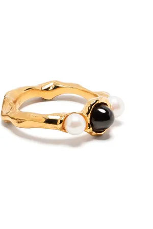 Alighieri The Nocturnal Desire pearl and garnet ring