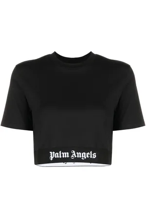 Palm Angels Logo-tape cropped T-shirt