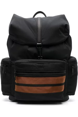 Zegna Stripe-trim backpack