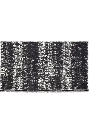 Alexander McQueen Abstract-print frayed-trim scarf