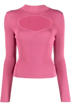 Staud Ribbed-knit cut-out jumper