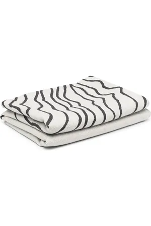 FORNASETTI Graphic-print fringed throw