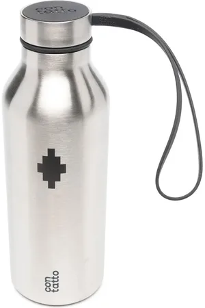 MARCELO BURLON Cross-print stainless-steel bottle