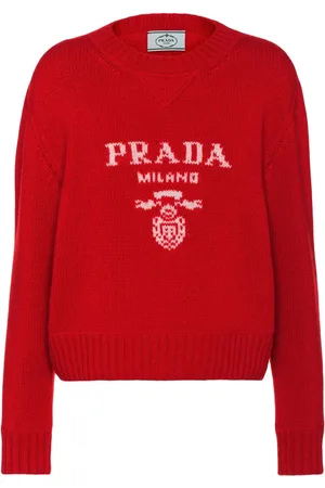Prada Logo-intarsia cashmere jumper