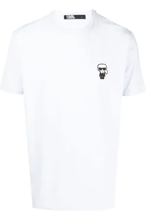 Karl Lagerfeld Logo-patch cotton T-shirt