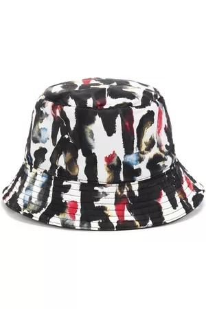Alexander McQueen Men Hats - Watercolour Graffiti reversible bucket hat