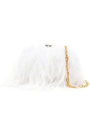 SERPUI Charlotte feather-detail clutch